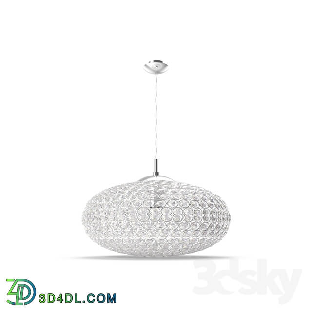 Ceiling light - 95286 CLEMENTE suspension_ 1х60W _E27__ Ø350_ steel_ chrome _ crystal_ transparent