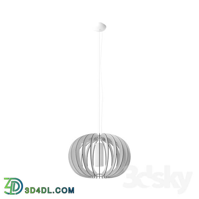 Ceiling light - 95608 Pendant STELLATO 2_ 1х60W _E27__ Ø700_ H1500_ steel_ white _ wood_ glass_ white