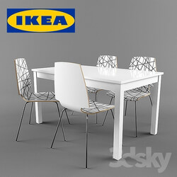 Table _ Chair - BYURSTA _ Wilmar_ IKEA 