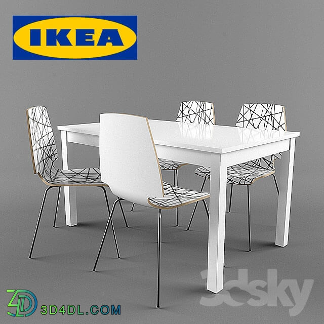 Table _ Chair - BYURSTA _ Wilmar_ IKEA