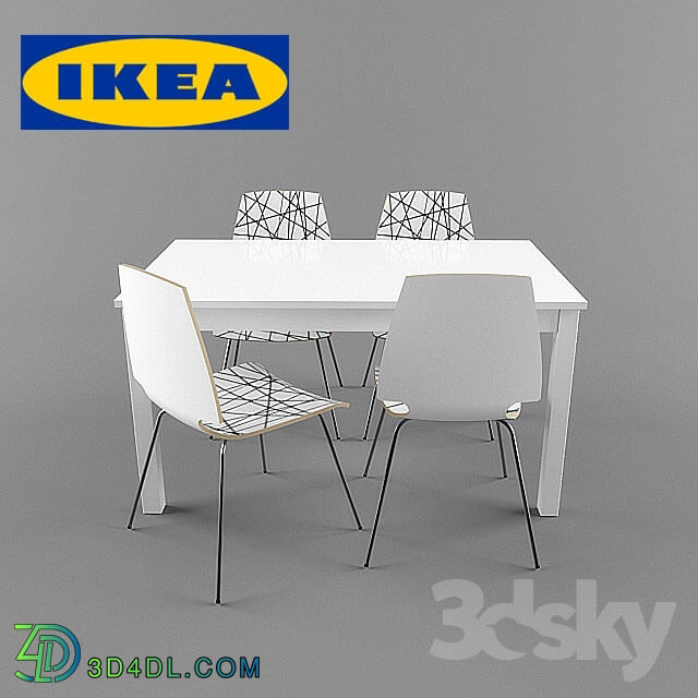 Table _ Chair - BYURSTA _ Wilmar_ IKEA