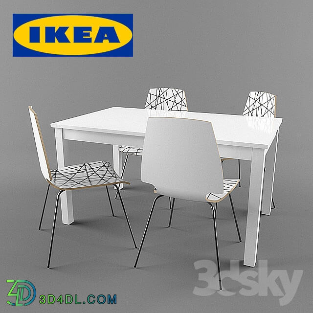 Table _ Chair - BYURSTA _ Wilmar_ IKEA