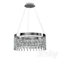Ceiling light - 39279 LED suspension ANTELAO with dimm._ 28W _LED__ Ø610_ H1500_ steel_ chrome _ crystal_ transparent 