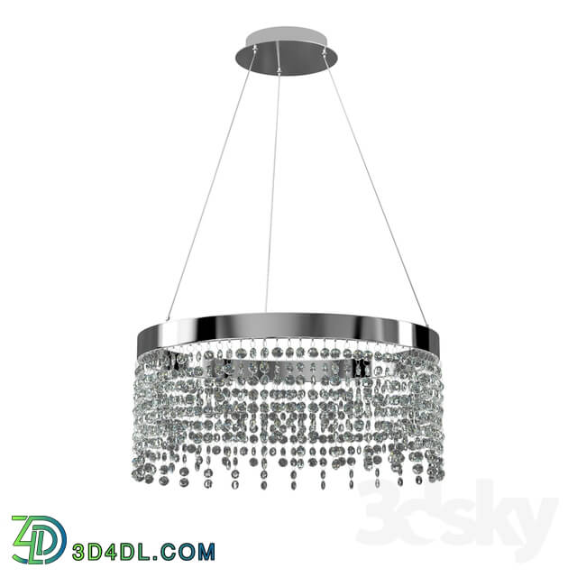 Ceiling light - 39279 LED suspension ANTELAO with dimm._ 28W _LED__ Ø610_ H1500_ steel_ chrome _ crystal_ transparent
