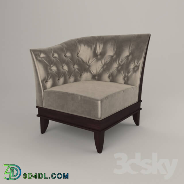 Arm chair - OM Semi-armchair _right_ Fratelli Barri MESTRE in cherry veneer _Cherry C__ fabric _Moki-51__ FB.ECH.MES.19