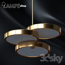 Ceiling light - Gold Circles Chandelier 