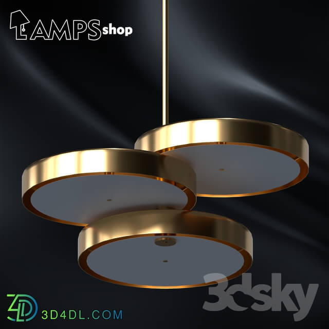 Ceiling light - Gold Circles Chandelier