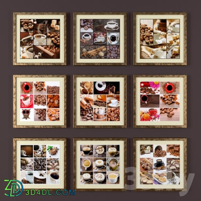 Frame - A set of pictures _quot_Coffee_quot_ _20 pcs._