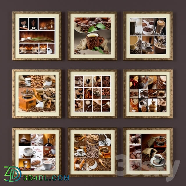 Frame - A set of pictures _quot_Coffee_quot_ _20 pcs._