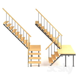Staircase - Ladder with platform 