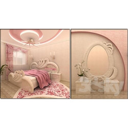 Bed - Bed and toilet mirror 