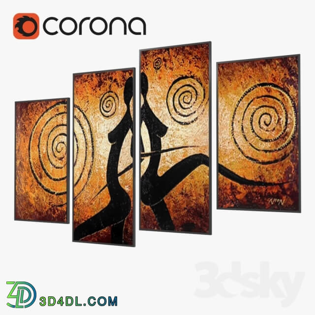 Frame - African art collection of paintings