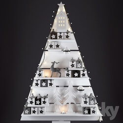 Other decorative objects - Christmas wall tree 