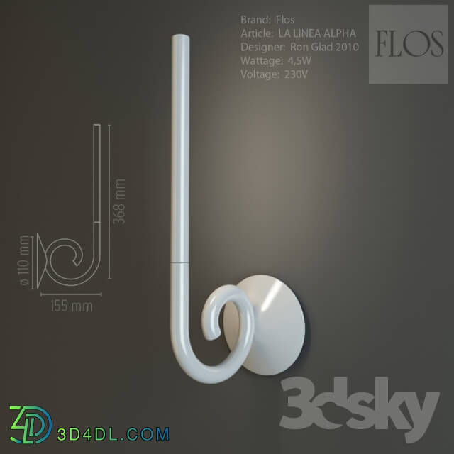 Wall light - FLOS LA LINEA ALPHA