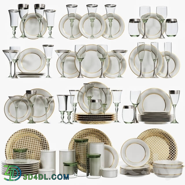 Tableware - Classic glasses and dishes