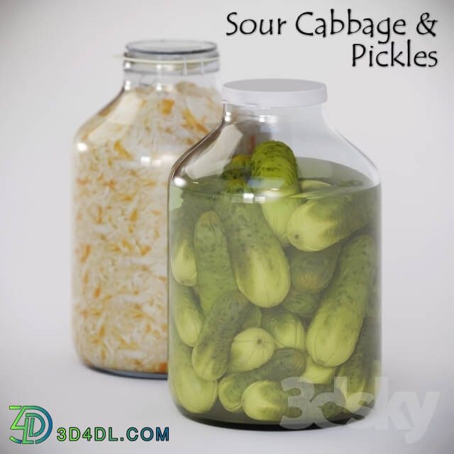 Food and drinks - Homemade Pickles _amp_ Sour Cabbage