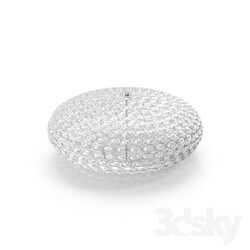 Ceiling light - 95285 Ceiling luminaire CLEMENTE_ 3х60W _E27__ Ø450_ steel_ chrome _ crystal_ transparent 