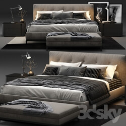 Bed - Minotti - Andersen Quilt Bed 