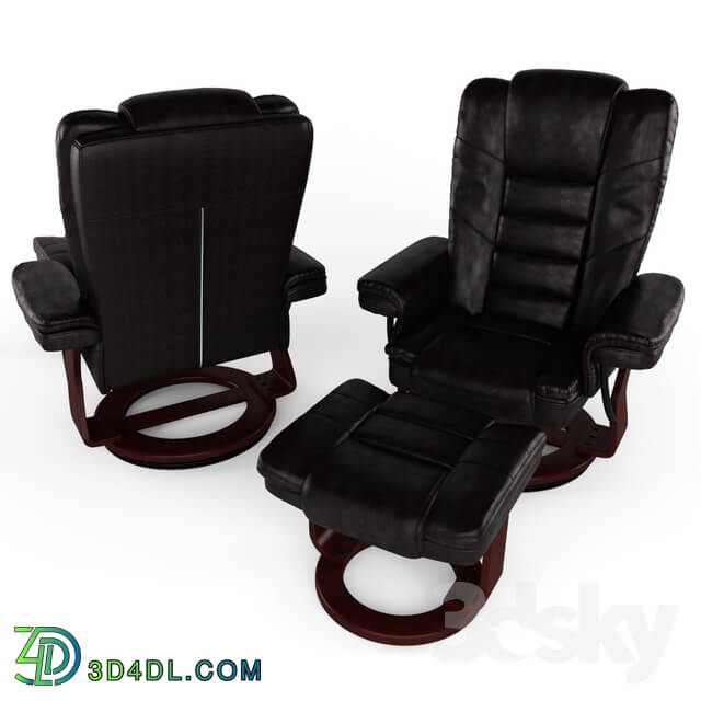 Arm chair - Jeannetta Manual Swivel Recliner with Ottoman