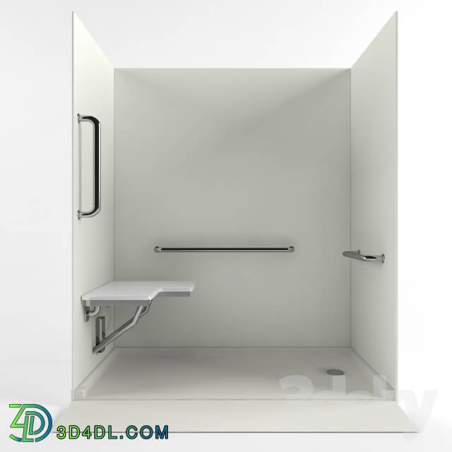Shower - Swanstone Bathtub and Shower Wall Panels 3D model