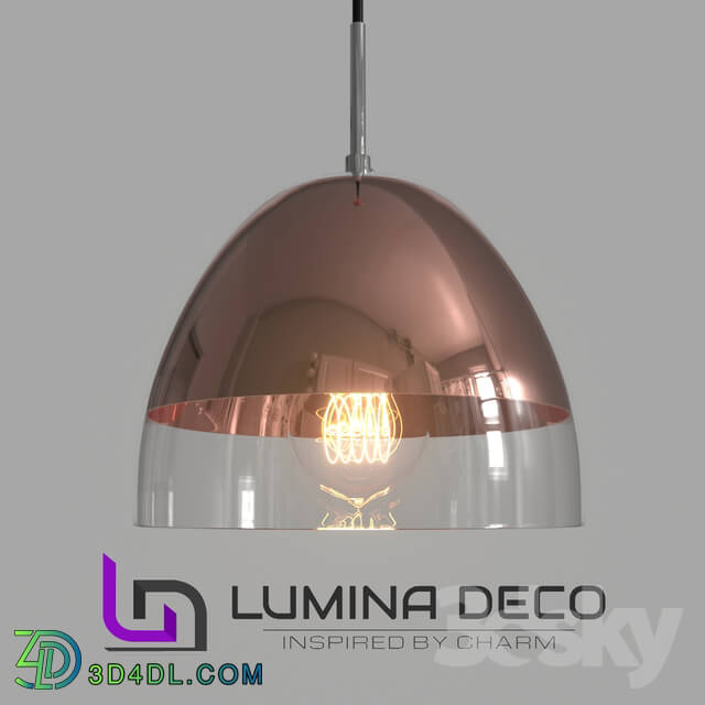 Ceiling light - _OM_ Pendant lamp Lumina Deco Arteni pink gold