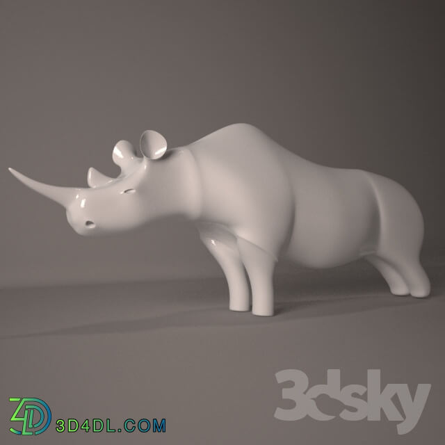 Sculpture - rhino