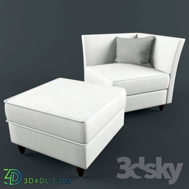 Arm chair - Corner armchair and ottoman Veranda Interior