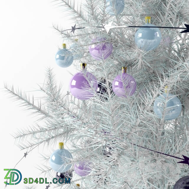 Other decorative objects - White artificial Christmas tree