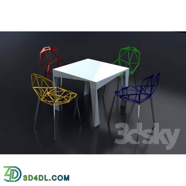 Table _ Chair - Set for Cafe