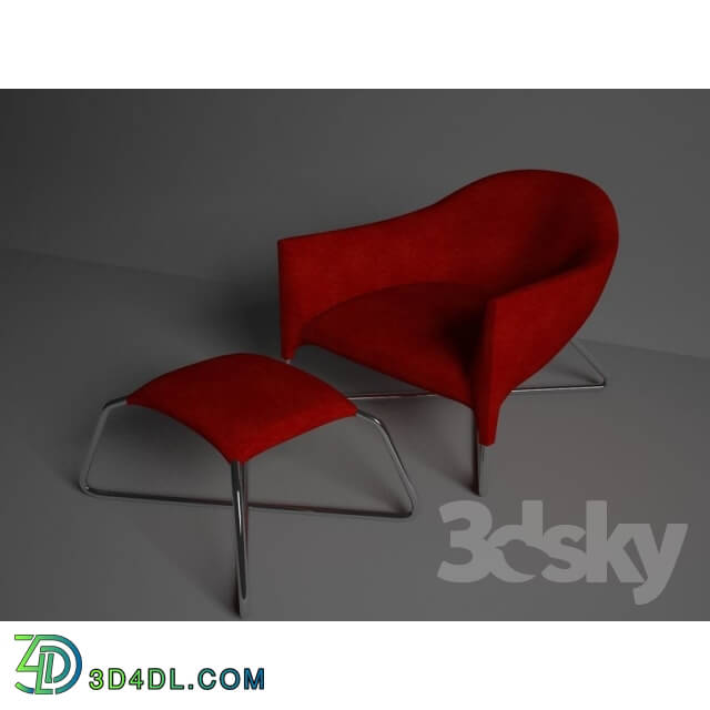 Arm chair - _profi_ armchair with puff Chair