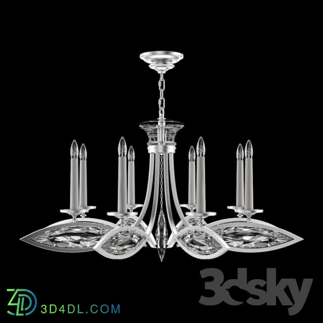 Ceiling light - Fine Art Lamps_ 843940-12 _silver finish_ faceted crystals_