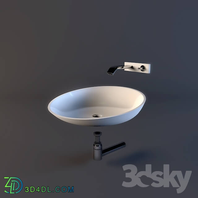 Wash basin - Sink with mixer.