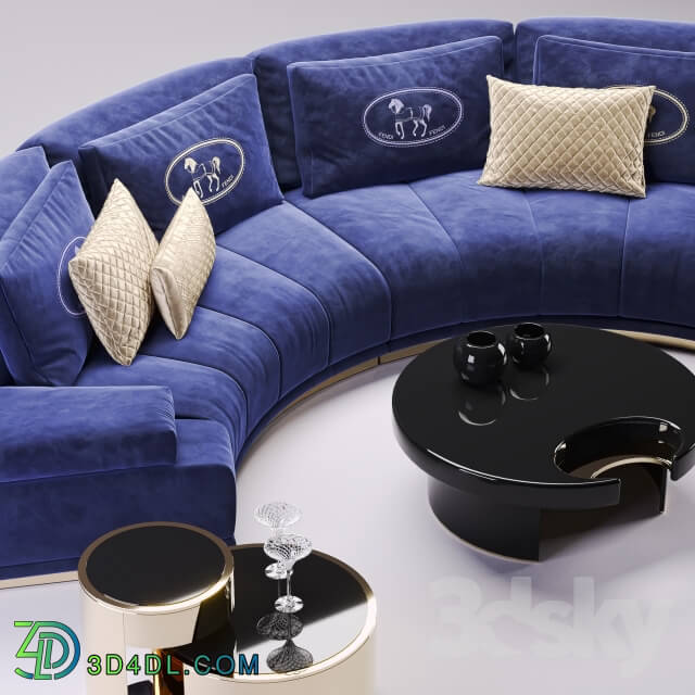 Sofa - Fendi Artu Round Sectional Sofa