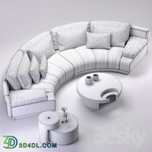 Sofa - Fendi Artu Round Sectional Sofa