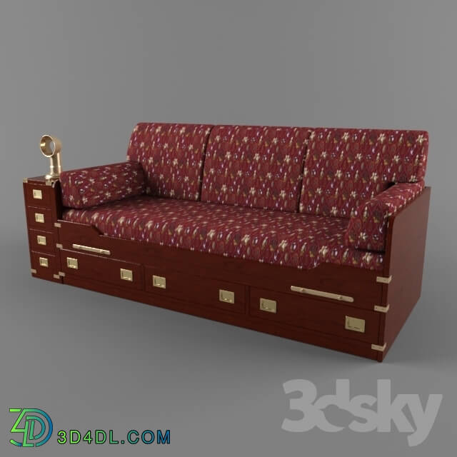 Sofa - sofa in a maritime style with drawers for things Caroti