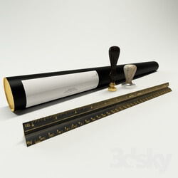 Other decorative objects - Ruler_ Stamps_ Drawing Tube 