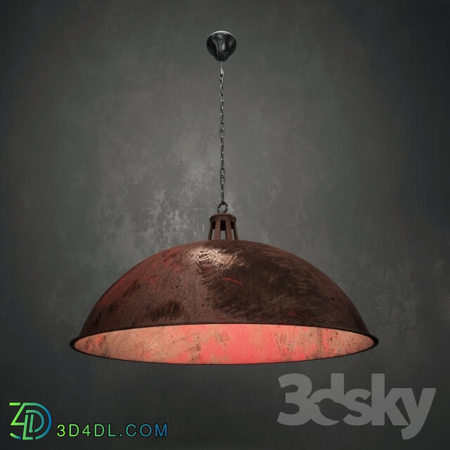 Ceiling light - Nevada red industrial pendant lamp