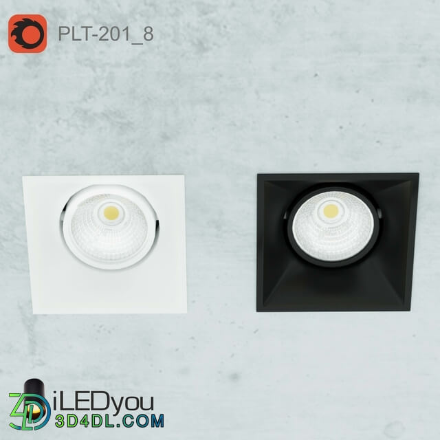 Spot light - PLT-201_8 recessed rotary lamp