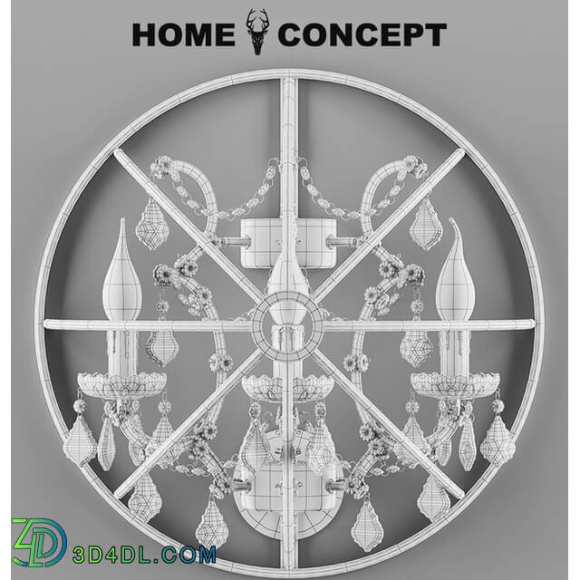 Wall light -  OM Sconce Crystal with gyro_ Gyro Crystal Sconce