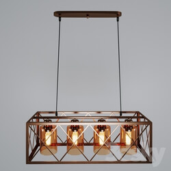 Ceiling light - Lamp Suspended Lumina Deco _Nortis Brass_ 