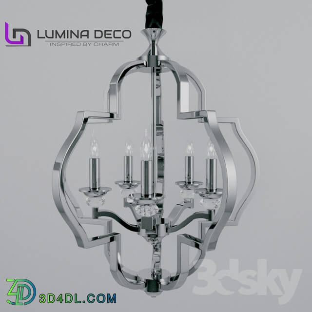 Ceiling light - _OM_ Pendant lamp Lumina Deco Cesaro chrome