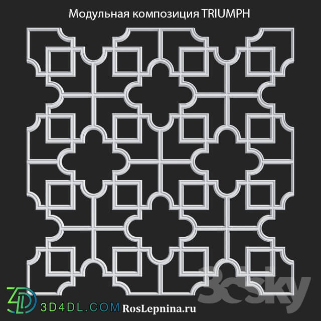 Decorative plaster - OM Modular composition TRIUMPH from RosLepnina