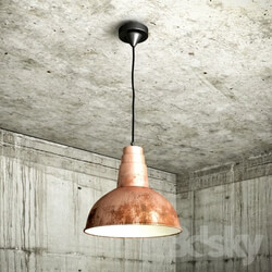 Ceiling light - Old copper lamp 