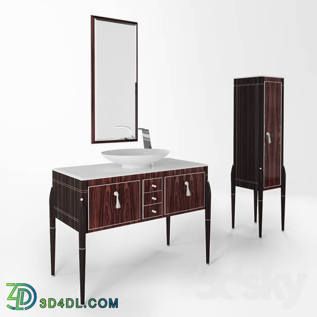 Bathroom furniture - MIRO MOBILI_ RUHLMANN II PALISANDER set in the bathroom