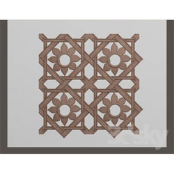 Decorative plaster - 3 carved lattice 