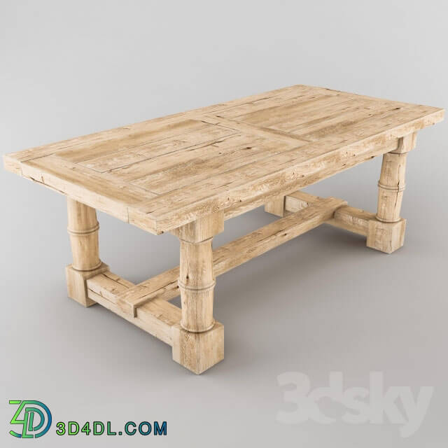 Table - Salvage_Gun_Barrel_Dining_Table_Small_7Ft