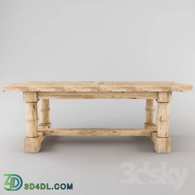 Table - Salvage_Gun_Barrel_Dining_Table_Small_7Ft