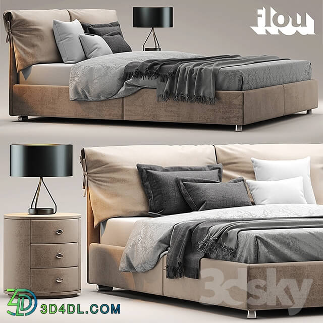 Bed - Bed flou Letto Nathalie