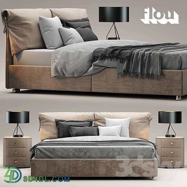 Bed - Bed flou Letto Nathalie