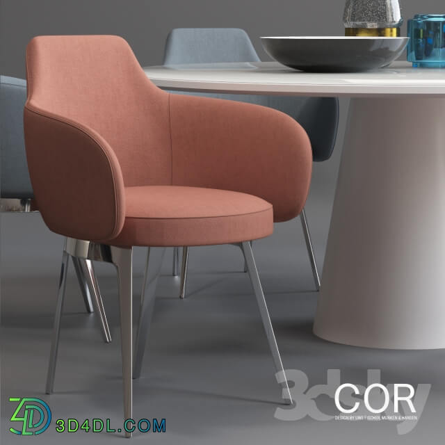 Table _ Chair - COR Roc chair and Conic Table